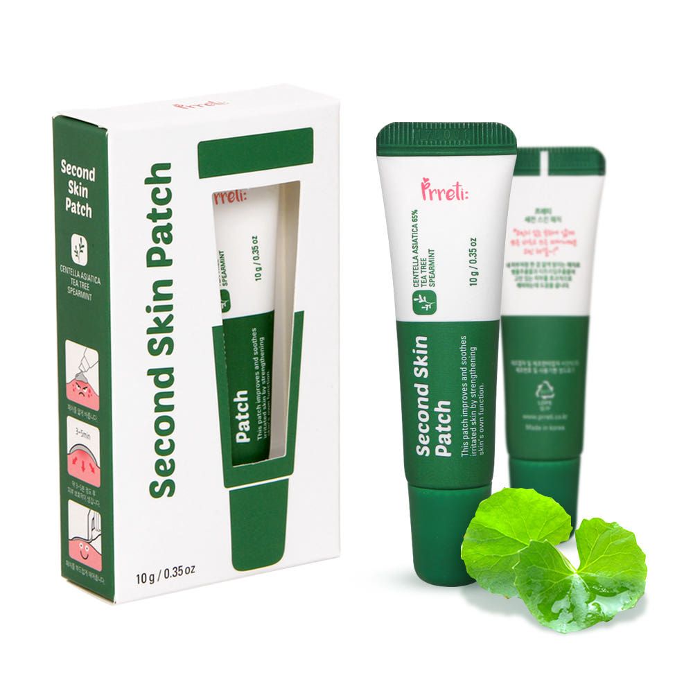 PRRETI Second Skin Patch 10g Invisible Liquid Spot Patch with 65% Centella Asiatica for Trouble Care _ Made in Korea